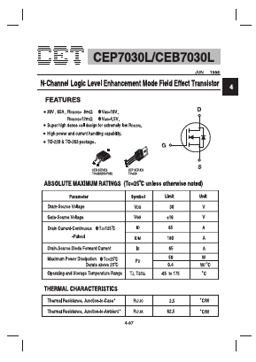 CEP7030L Datasheet PDF Chino-Excel Technology
