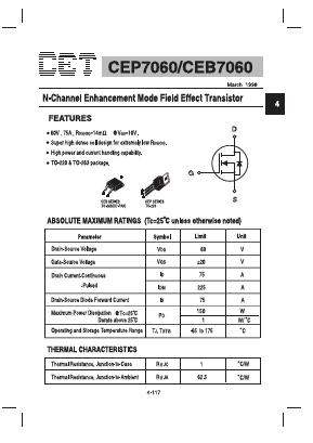 CEP7060 Datasheet PDF Chino-Excel Technology