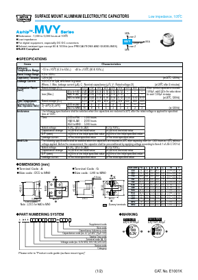 EMVY100ADA101MF55G Datasheet PDF United Chemi-Con, Inc.