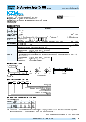 EKZM350ESS681MJ25S Datasheet PDF United Chemi-Con, Inc.