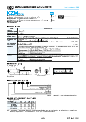 EKZM250ESS680ME11D Datasheet PDF United Chemi-Con, Inc.