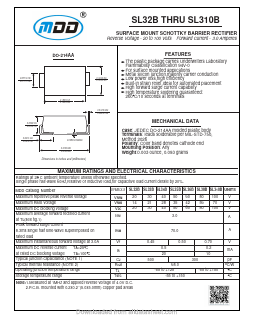 SL32B Datasheet PDF Jiangsu Yutai Electronics Co., Ltd