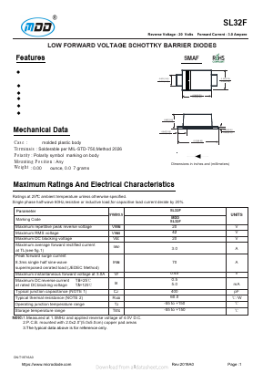 SL32F Datasheet PDF Jiangsu Yutai Electronics Co., Ltd