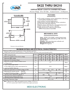SK23A Datasheet PDF Jiangsu Yutai Electronics Co., Ltd