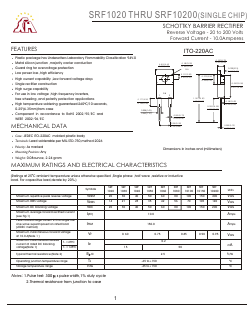 SRF10200 Datasheet PDF Jiangsu Yutai Electronics Co., Ltd