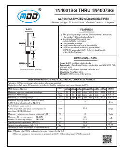 1N4007SG Datasheet PDF Jiangsu Yutai Electronics Co., Ltd