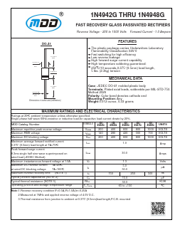 1N4942G Datasheet PDF Jiangsu Yutai Electronics Co., Ltd