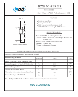 BZX85C200 Datasheet PDF Jiangsu Yutai Electronics Co., Ltd