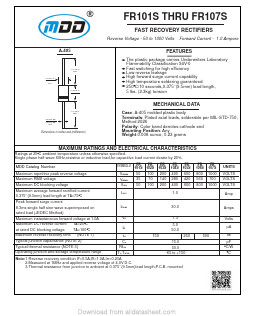 FR101S Datasheet PDF Jiangsu Yutai Electronics Co., Ltd