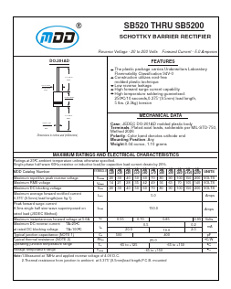 SB570 Datasheet PDF Jiangsu Yutai Electronics Co., Ltd