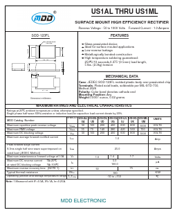 US1BL Datasheet PDF Jiangsu Yutai Electronics Co., Ltd