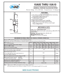 10A1 Datasheet PDF Jiangsu Yutai Electronics Co., Ltd