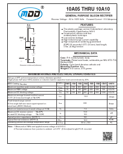 10A10 Datasheet PDF Jiangsu Yutai Electronics Co., Ltd
