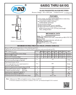 6A05G Datasheet PDF Jiangsu Yutai Electronics Co., Ltd