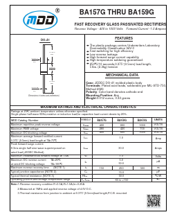 BA159G Datasheet PDF Jiangsu Yutai Electronics Co., Ltd