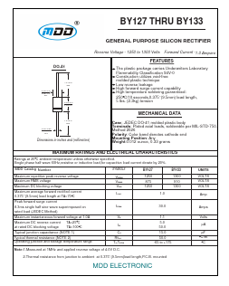 BY127 Datasheet PDF Jiangsu Yutai Electronics Co., Ltd