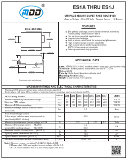 ES1C Datasheet PDF Jiangsu Yutai Electronics Co., Ltd