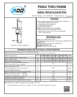 P600J Datasheet PDF Jiangsu Yutai Electronics Co., Ltd
