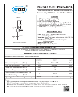 P6KE56 Datasheet PDF Jiangsu Yutai Electronics Co., Ltd
