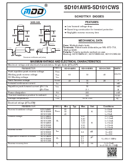 SD101CWS Datasheet PDF Jiangsu Yutai Electronics Co., Ltd