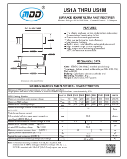 US1D Datasheet PDF Jiangsu Yutai Electronics Co., Ltd
