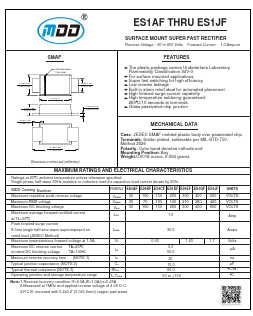 ES1EF Datasheet PDF Jiangsu Yutai Electronics Co., Ltd