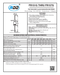 FR155G Datasheet PDF Jiangsu Yutai Electronics Co., Ltd