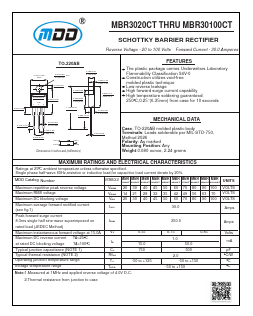 MBR3045CT Datasheet PDF Jiangsu Yutai Electronics Co., Ltd