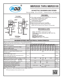 MBR2060 Datasheet PDF Jiangsu Yutai Electronics Co., Ltd
