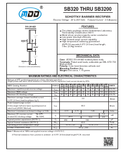 SB350 Datasheet PDF Jiangsu Yutai Electronics Co., Ltd