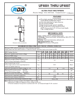 UF4002 Datasheet PDF Jiangsu Yutai Electronics Co., Ltd