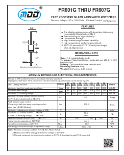 FR601G Datasheet PDF Jiangsu Yutai Electronics Co., Ltd