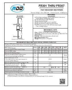 FR303 Datasheet PDF Jiangsu Yutai Electronics Co., Ltd