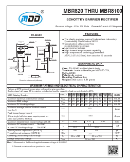 MBR870 Datasheet PDF Jiangsu Yutai Electronics Co., Ltd