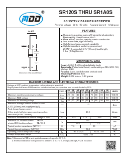 SR190S Datasheet PDF Jiangsu Yutai Electronics Co., Ltd
