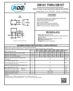 DB103 Datasheet PDF Jiangsu Yutai Electronics Co., Ltd
