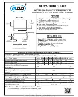 SL32A Datasheet PDF Jiangsu Yutai Electronics Co., Ltd