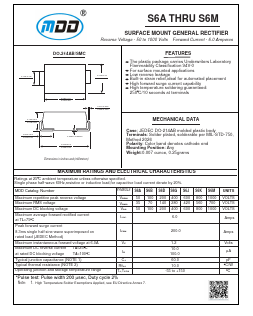 S6M Datasheet PDF Jiangsu Yutai Electronics Co., Ltd