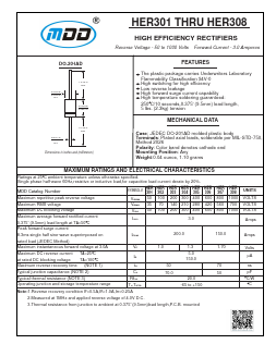 HER305 Datasheet PDF Jiangsu Yutai Electronics Co., Ltd