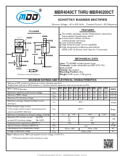 MBR4040CT Datasheet PDF Jiangsu Yutai Electronics Co., Ltd