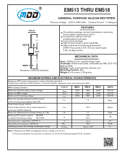 EM516 Datasheet PDF Jiangsu Yutai Electronics Co., Ltd