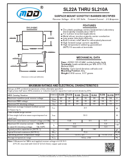SL22A Datasheet PDF Jiangsu Yutai Electronics Co., Ltd