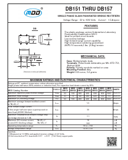 DB154 Datasheet PDF Jiangsu Yutai Electronics Co., Ltd