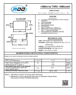 1SMA4750 Datasheet PDF Jiangsu Yutai Electronics Co., Ltd