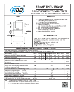 ES2AF Datasheet PDF Jiangsu Yutai Electronics Co., Ltd