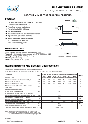 RS3ABF Datasheet PDF Jiangsu Yutai Electronics Co., Ltd