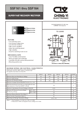 SSF162 Datasheet PDF CHENG-YI ELECTRONIC CO., LTD.