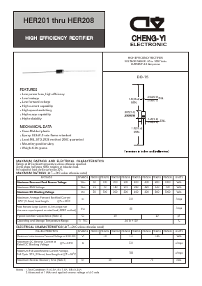 HER201 Datasheet PDF CHENG-YI ELECTRONIC CO., LTD.