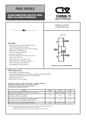 P6KE10 Datasheet PDF CHENG-YI ELECTRONIC CO., LTD.