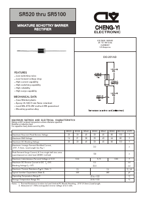 SR580 Datasheet PDF CHENG-YI ELECTRONIC CO., LTD.